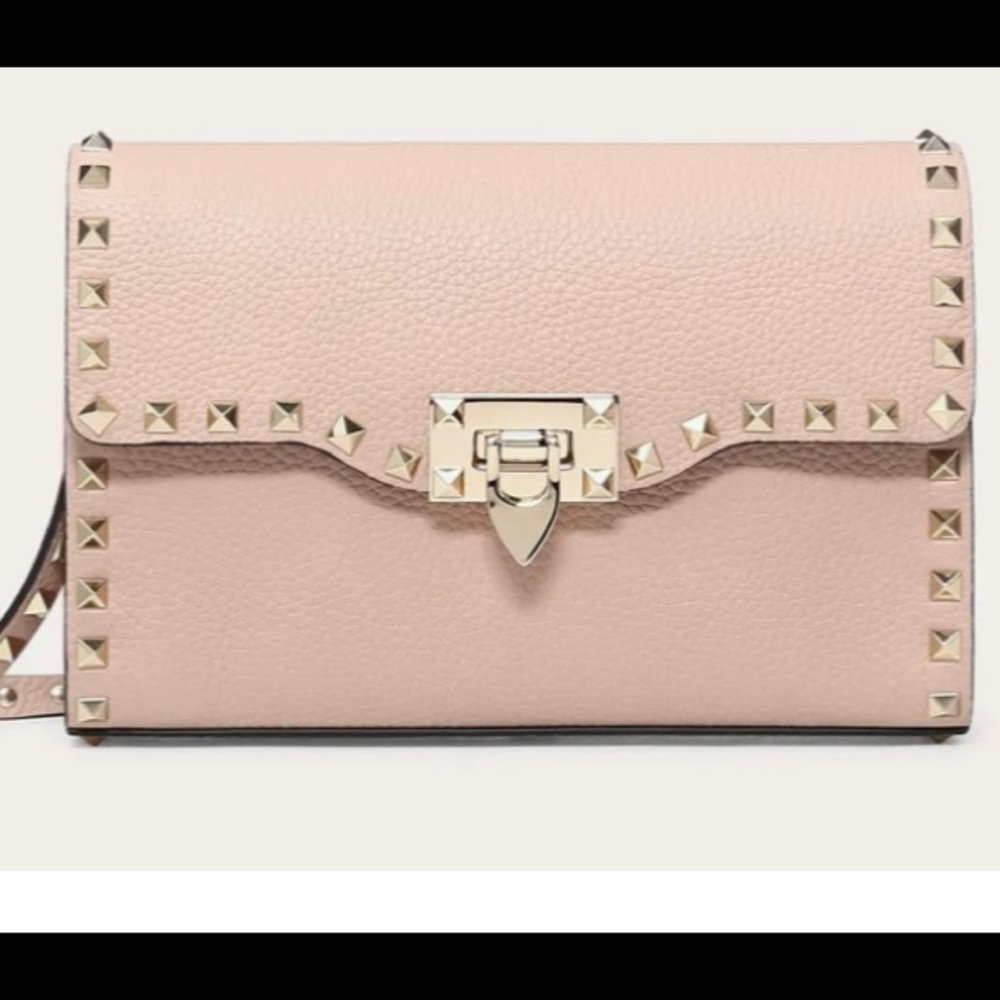 Valentino Garavani Rockstud Crossbody Bag Poudre